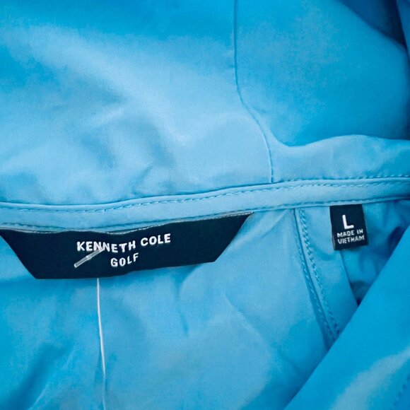 Kenneth Cole Golf Water Resistant 1/4 Zip Hoodie Anorak Jacket Sz L Lightweight - Picture 9 of 12